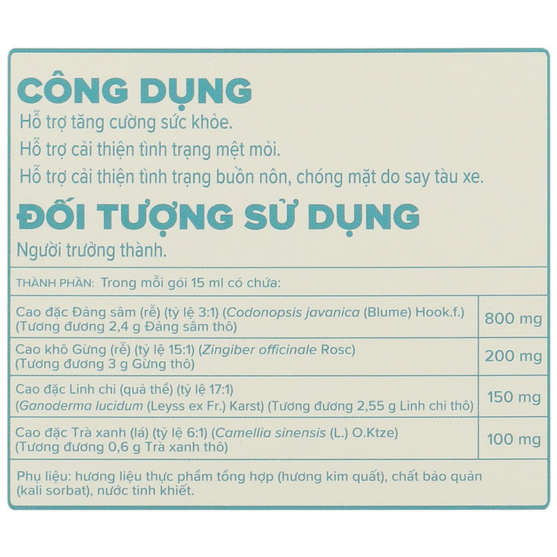 Easy Trip hỗ trợ cải thiện buồn nôn, chóng mặt do say tàu xe hộp 10 gói x 15ml - 9